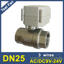 1" AC/DC9-24V 3/7 Wires Electric Water Valve TF25-S2-C 2-Way Stainless Steel Valve DN25 Motosised Valve With Position Indicator 2024 - buy cheap