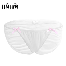 iiniim Sexy Gay Mens Lingerie Bowknots Bikini Briefs Slip Erotic Sexy Hommes Sissy Underwear Underpants Jockstraps Sexy Panties 2024 - buy cheap