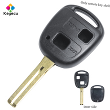 KEYECU Replacement Remote Key Shell - 2 Buttons & TOY48 Uncut Blade Without Buttons Pad - FOB for Toyota Land Cruiser Lexus... 2024 - buy cheap