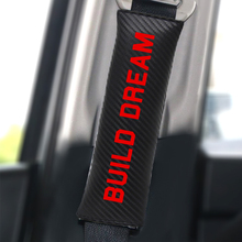 Muchkey 2pcs PU Fashion Car Seat belt shoulder Pads Words Reflective Safety Driving Car Seat Belt Cover Car Accessories 2024 - buy cheap