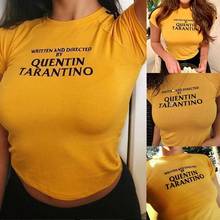 Женская футболка в стиле 90-х годов с надписью и руководством Квентин Тарантино 2024 - купить недорого