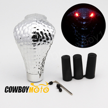 Chrome Cobra Snake LED Light Manual Transmission Gear Shift Knob 5 6 Speed Gear Stick Shifter Lever For Honda Toyota Mazda Audi 2024 - buy cheap