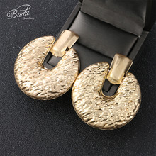 Badu Big Punk Stud Earring Women Vintage Jewelry Frosted Gold Punk Earrings 2019 New Arrival Gift for Girls 2024 - buy cheap