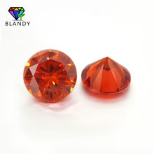 3.0~16mm Loose Cubic Zirconia Stones AAAAA Quality Orange Round Brilliant Cut CZ Stone Synthetic Gems For Jewelry 2024 - buy cheap