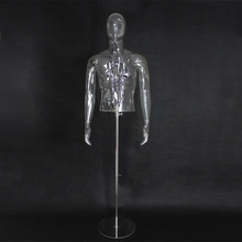 Factory Direct Sell Transparent Clear Mannequin Men Half Body Mannequin Made In China 2024 - buy cheap
