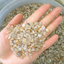 50g Natural Yellow Hair Crystal Rutilated Quartz Gravel Rock Quartz Raw Gemstone Mineral Specimen Fish Tank Decoration Stone 2024 - buy cheap