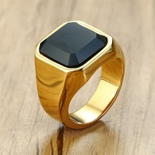 new male ring Black Stone Ring 316L Stainless Steel Ring for Men Elegant Quality Titanium Ring Utr8021 2024 - buy cheap