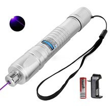 High Power Blue Purple Violet Laser Pointer Pen Powerful 405nm Bright Single Point Laser Burning Match + 18650 Battery + Charger 2024 - buy cheap
