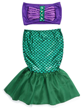 the little mermaid tail princess ariel dress cosplay costume kids for girl fancy green dress 2024 - buy cheap