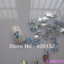 GD8-1 Free Shipping Wholesale 100g/bag Cute Silver Swan Glitter Nail art Beautiful Glitter Pieces Nail art decoration 2024 - buy cheap