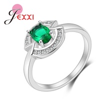 New Shinning Special Green Oval Cubic Zirconia 925 Sterling Silver Rings For Women Surround Rhinestone Wedding Presents 2024 - buy cheap
