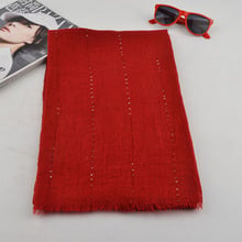 Bufanda de viscosa de algodón para mujer, hijab femenino con lentejuelas, estilo bohemio, chal de paillette con purpurina 2024 - compra barato