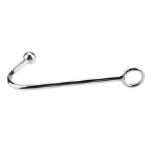 free shipping metal Stainless Steel anal hook with ball bead butt plug steel BDSM prostate massager sex toy for man woman 2024 - buy cheap
