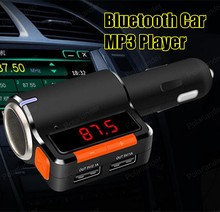 Kit automotivo de bluetooth, transmissor fm, reprodutor de mp3, 3.5mm de áudio, aux, tf, entrada usb dupla, carregador para iphone, samsung, gps 2024 - compre barato