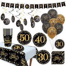 Globos decorativos para fiestas de cumpleaños, suministros de decoración para fiestas de 30, 40 y 50 años 2024 - compra barato