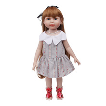 Doll clothes cute doll grey dress toy accessories fit 18 inch Girl doll and 43 cm baby dolls c560 2024 - buy cheap