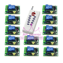 Interruptor de controle remoto sem fio rf, transmissor e receptor 12 85v-280v 1ch para luz/led/lâmpada aplicação, momentâneo travado