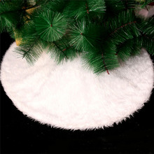 78cm/90cm/122cm White Christmas Tree Skirts Fur Carpet New Year Christmas Decoration For Home Floor tree Mat Long Wool Navidad 2024 - buy cheap