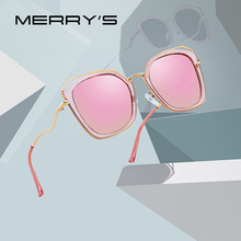 Merrys óculos de sol de marca luxuosa feminina, óculos polarizados fashion de olho de gato, proteção uv400 s6225 2024 - compre barato