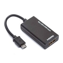 SOONHUA ABS Черный Micro USB к HDMI адаптер Поддержка 1080P конвертер для ТВ HD HDMI аудио видео кабель для Samsung Huawei Xiaomi 2024 - купить недорого