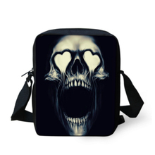 ELVISWORDS Small Messenger Bags For Women Boys Cool Punk Skull Printing Shoulder Bags Casual Sling Handbags Crossbody Bag Bolsa 2024 - buy cheap