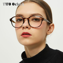 TWO Oclock-gafas con montura para hombre y mujer, lentes ópticas Retro redondas y transparentes para miopía, W181203, 2019 2024 - compra barato