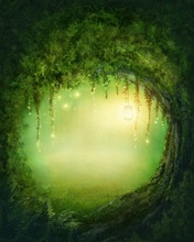 Green Fairy Tale Photography Backdrop Background Printed With Green Light Photo Studio Newborn Studio Wallpaper D-8439 2024 - buy cheap