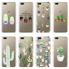 For One Plus 6 6T 5 5T 3 3T Phone Case Silicone Cactus Flora Cute Flower Green Soft Back Cover For OnePlus 3 3T 5 5T 6 6T Case 2024 - buy cheap