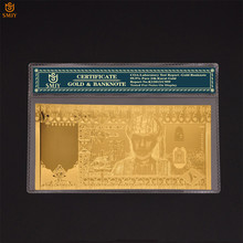 Billete de oro de Omán, 10 riales, 24k, colección de billetes de oro con marco COA, 2018 2024 - compra barato