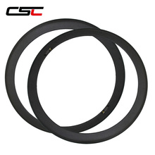 CSC 700C 25mm width U shape bicycle road carbon rims 50mm tubular carbon road rims 2024 - buy cheap