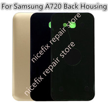 For SAMSUNG A7 2017 LCD A720 A720F Back Battery Cover Door Rear Glass Housing Case For SAMSUNG A7 2017 Battery Cover 2024 - buy cheap