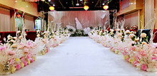 100X40cm Artificial Arch Flower Row Table Flower Silk Peony Flower With Foam Frame Runner Centerpiece Wedding Backdrop Decor 2024 - buy cheap