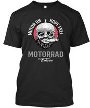 2019 Newest Fashion  Motor An Kopf Frei Kapuzenpullover - Motorrad Fahrer Standard Unisex T-Shirt 100% Cotton Tee Shirt 2024 - buy cheap