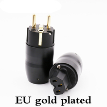 1pair X24K Gold plated  IEC female connector+ EU hifi  power plug for DIY power cable 2024 - buy cheap