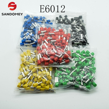 E6012 Tube insulating terminals 6MM2  Cable Wire Connector Insulating Crimp Terminal Insulated Connector 100PCS/Pack 2022 - buy cheap
