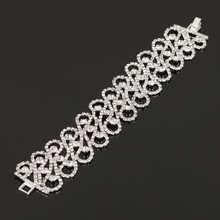 Yfjewe pulseiras e braceletes femininos, joias com cristais e strass luxuosos para casamento b149 2024 - compre barato