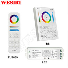 Milight 2.4G Wireless 8 Zone FUT089 RF Remote B8 Wall-mounted Touch Panel LS2 5in1 Smart LED Controller for RGB+CCT LED Strip 2024 - buy cheap