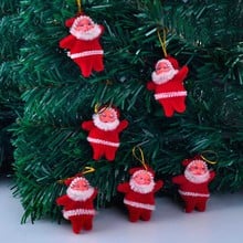 Маленькие украшения для рождественской елки, кулон, Санта-Клаус для рождественской елки, украшения для елки, 24 шт./лот 2024 - купить недорого