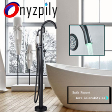Onzpily-torneira de banho esculpida com led para banheira, ducha de mão com alça de cerâmica, estrutura autônoma 2024 - compre barato