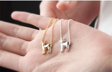 New Simple Antler Christmas deer animal Necklace Reindeer Horn Stag Cute Bambi Woodland Fawn elk Necklace Lucky festival jewelry 2024 - buy cheap