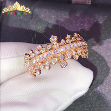 Anillo de diamante de moissanita de oro 100%, 18K, 750Au, color D, VVS con certificado nacional, MO-H1006 2024 - compra barato