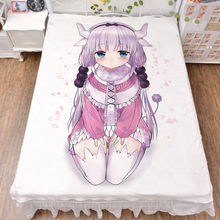 Folha de cama de anime miss kobayashi, estampa de dragão da máquina doméstica kanna kamui tohru, jogo de cama kobayashi-san zino 2024 - compre barato