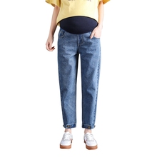 Джинсы для беременных женщин в Корейском стиле, свободные прямые брюки с широкими штанинами, весна-лето 2019 2024 - купить недорого
