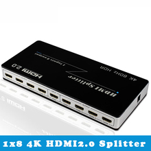 Divisor compatible con HDMI 1 en 8, 1x8 4K, compatible con HDMI 2,0, compatible con 4K x 2K @ 60HZ / 3D / HDCP 2,2/HDMI 2,0 2024 - compra barato