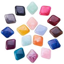 30pcs Mixed Color Rhombus Imitation Stone Acrylic Beads for Jewelry Making DIY Bracelet Necklace 30x26x8mm hole: 2mm 2024 - buy cheap