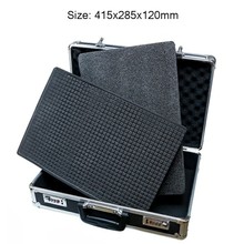 Aluminum Alloy Tool Box Password lock instrument box Impact resistance Safety Case Portable Suitcase With pre-cut sponge Black 2024 - buy cheap
