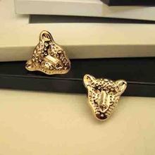 Fine Quality Gold Metal Leopard head charm Rivet Shank Snap Button DIY Clothes Jeans Canvas Pants Bag Hat decorative ornament 2024 - buy cheap