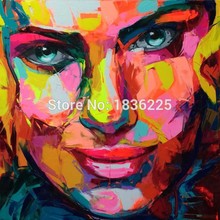 Pintura a óleo pintada à mão rosto de mulher, homem, decoração, pintura a óleo, uma peça, decoração moderna, arte de parede, frete grátis 2024 - compre barato
