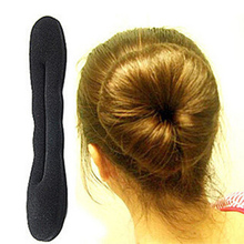 Повязка для волос для девушек и женщин, повязка на голову из нейлоновой губки, Пончик для волос, приспособление для прически в пучок 2024 - купить недорого