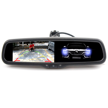 4.3" Auto Dimming Mirror Rearview Mirror Monitor with Original Bracket 2CH Video Input For Parking Monitor Assistance 2024 - buy cheap